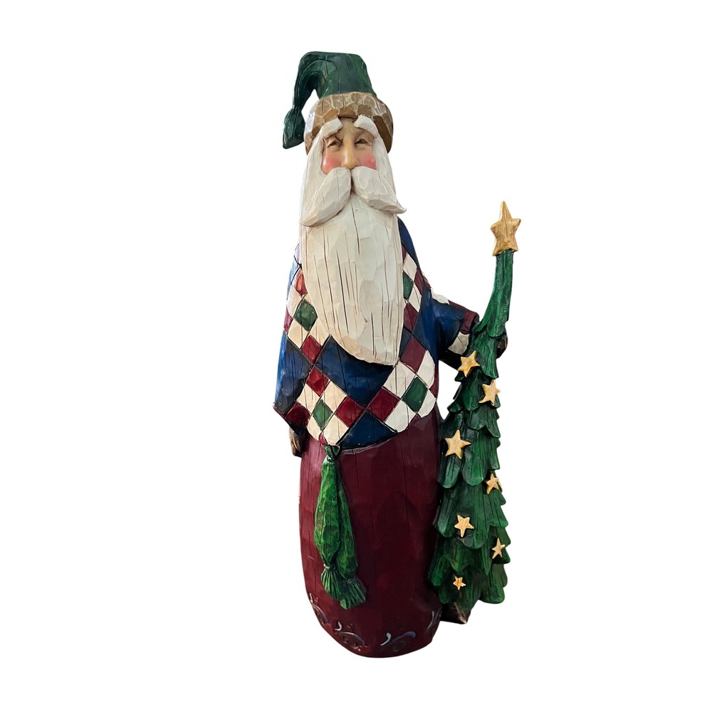 Jim Shore Heartwood Creek Santa Winter's Bounty Figurine 2002 B105530 10 Inch